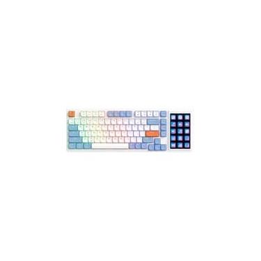 Imagem de Teclado Mecânico Gamer Ajazz AKP815, RGB, USB-C, Switch Huannuo Short Tea, Azul, Branco e Laranja - AKP815