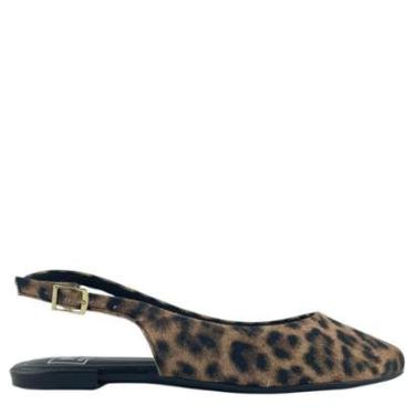 Imagem de Sapato Moleca Feminino Onça Camurça Fivela 5444330-Feminino