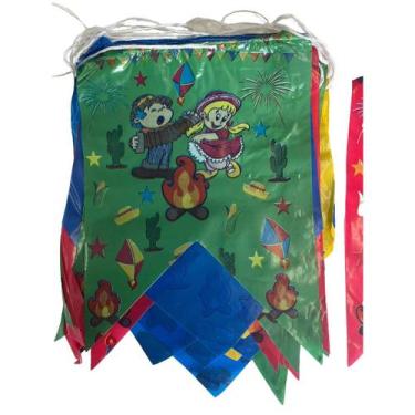 Imagem de Bandeirinha Bandeirola De São João Festa Junina Colorida Plástico 17x2