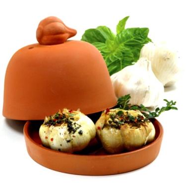 Imagem de ASSADOR PARA ALHO COM TAMPA EM CERÂMICA 14CM NORPRO