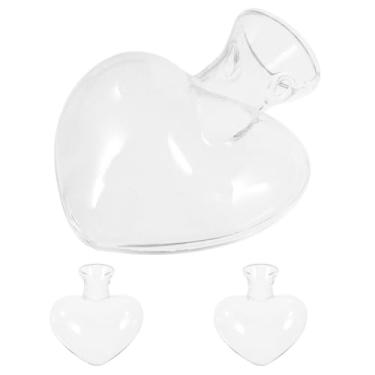 Imagem de Conjunto de 3 vasos de vidro: elegantes garrafas de flores hidropônicas decorativas para exibição de plantas hidropônicas