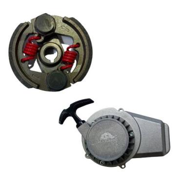 Imagem de Tampa de partida prata e embreagem 2 molas Mini Moto 49cc - Alligator