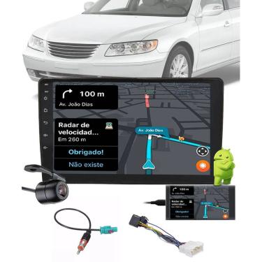 Imagem de Multimídia 9" Polegadas Hyundai Azera 2008 até 2012 Android  Bluetooth Espelhamento + Câmera de Ré + Moldura + Adaptador de Antena + Chicote