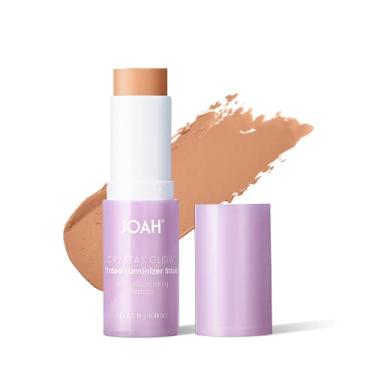 Imagem de JOAH Bastão Iluminador Crystal Glow Tinted, E Bronzeador Multifuncionais Para Maquiagem Coreana, Fórmula Personalizável Um Brilho Natural, Com Infusão De Peptídeos, Médio Subtons Quentes