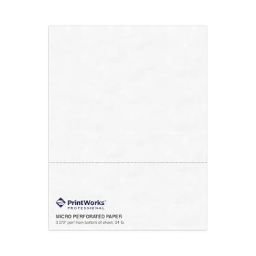 Imagem de Printworks Professional Papel de escritório, perfurado 8,5 cm a partir da parte inferior, 21,5 cm x 28,9 cm, 10,9 kg, 500 por resma (04126)
