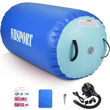 Imagem de NBSPORT Barril De Ar - Ginástica Com Rolo Para Instrutor Cambalhota, Esteira Bomba, Treinamento Ginástica/Exercício Equilíbrio Ioga/Liderança Torcida/Uso Doméstico E Externo