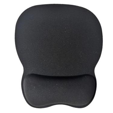 Imagem de Mouse pad com suporte de pulso, mousepad ergonômico com almofada confortável de descanso de pulso de espuma de memória, alivia a dor no pulso, base de borracha antiderrapante, mouse pad para jogos em
