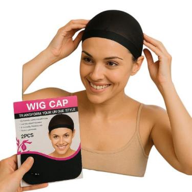 Imagem de Kit 6 Wig Cap Touca Preta Para Peruca Wig Front Próteses - Genérica