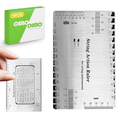 Imagem de CeroDimo Régua Medidora De Altura Cordas Guitarra, Ferramentas Configuração Ação Para Guitarra Elétrica E Acústica, Inclui Reparo Baixo Com Traste, Ferramenta Luthier