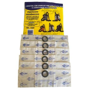Imagem de Saco De Aspirador De Pó Wap Gtw10 Gtw Inox 12 Gtw10 Maré Biovac 10 Wap