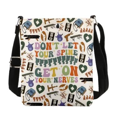 Imagem de MAOFAED Presente de quicopraxia, bolsa transversal de quiropraxia, não deixe sua coluna ficar em seus nervos