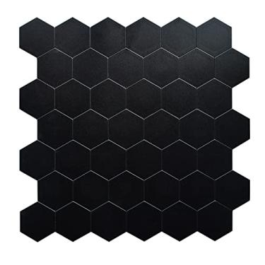 Imagem de Azulejos hexagonais de alumínio autoadesivos Backsplash para parede de banheiro de cozinha (1 folha)