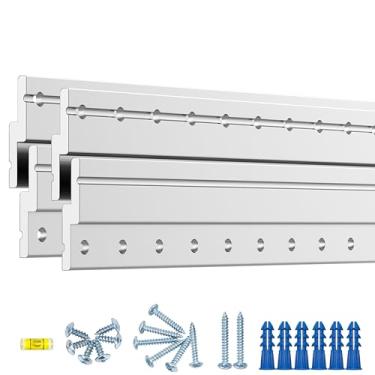 Imagem de Gancho de grampo francês resistente de 66 cm, kit de ferragens de montagem de espelho pesado e kit de pendurar fotos, suportes de montagem de parede para armários, prateleiras, cabeceiras - clipes Z 2