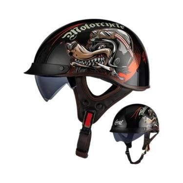 Imagem de Capacete Unissex Retro Meio Capacete De Verão Para Motocicleta Elétric