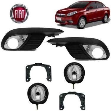 Imagem de Farol Milha+Moldura Grand Siena 2015 Sem Lâmpada Par - BWR