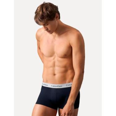 Imagem de Cueca Calvin Klein Underwear Trunk Modal Logo Mescla Azul Marinho, M/M
