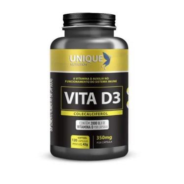 Imagem de Vitamina D3 120 Cápsulas Unique Nutrition
