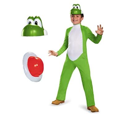 Imagem de DISGUISE Fantasia infantil Nintendo Deluxe Super Mario Yoshi, fantasias de Halloween para crianças tamanho M