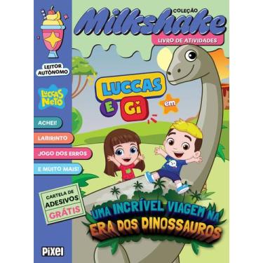 Imagem de MilkShake Luccas e Gi em uma incrível viagem pela era dos dinossauros 