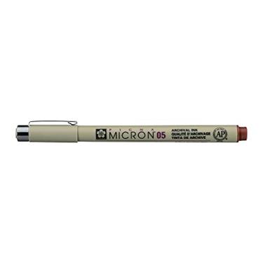Imagem de Caneta Nankin Pigma Micron Marrom Descartável Ref.XSDK01E Sakura Avulso 0,5 mm