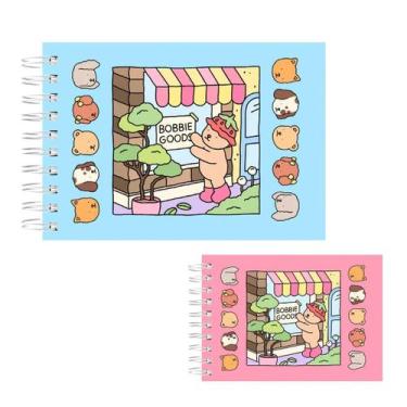 Imagem de Caderno Desenho Infantil Ursinho Livro Com 50 Folhas Colorir Material 