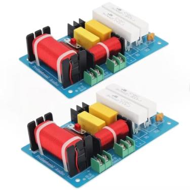 Imagem de DriSentri Crossover bidirecional para alto-falante, 2 peças 450W 4-8 Ohm divisor de frequência de 2 vias alta-baixa para alto-falante, crossover de alto-falante HiFi