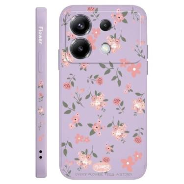 Imagem de Capa de silicone com aroma floral para Xiaomi Poco F7 X7 X6 F6 M6 M5 M5S F5 X5 F4 X4 M4 F3 M3 X3 Pro 4G 5G GT, roxo claro, para Poco F4