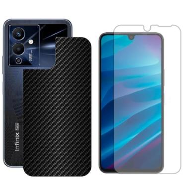 Imagem de Virtual Multi - Película Hidrogel + Adesivo Fibra de Carbono para Infinix Note 12 Pro 5G - Preta
