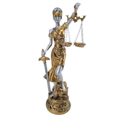 Imagem de Deusa Da Justiça Themis Dama Advocacia Resina Estátua Decoração Escritório Direito Advogado