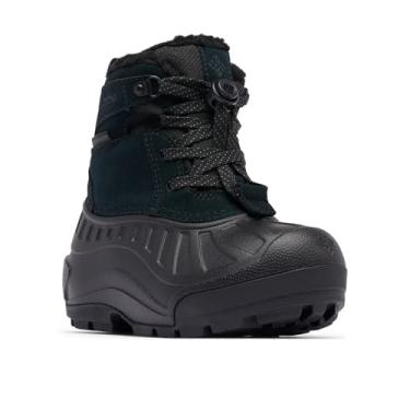 Imagem de Columbia Bota de neve unissex infanto-juvenil Powderbug Alpine impermeável, Preto/preto, 22