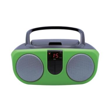 Imagem de Sylvania Leitor de CD portátil SRCD243 com rádio AM/FM, caixa de som (verde)