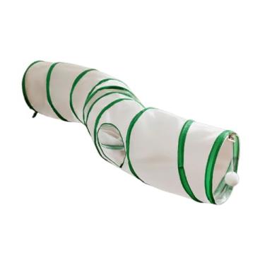 Imagem de Ｂｅｓｇａ Tenda de Brincar com Túnel para Gatos, Dobrável, Compacta, com Bolas Penduradas, Brinquedo Interativo para Cães E Coelhos, Verde em forma de S