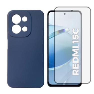 Imagem de Capa Silicone + Película de Vidro 3D Para Xiaomi Redmi 15c - Generica,