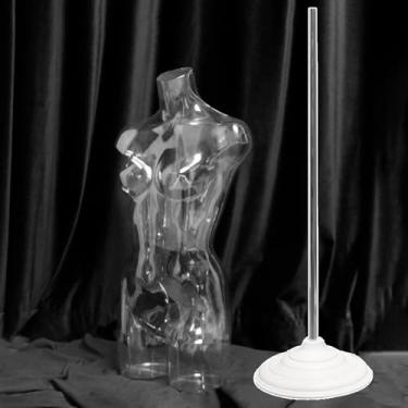 Imagem de Corpo De Manequim Transparente Feminino, Exibição De Torso De Manequim De Plástico, Forma De Vestido Tsparent Para Roupas Íntimas, Decoração De Modelo De Manequim Realista, Without Base