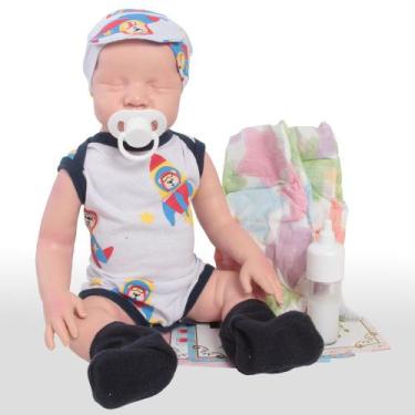 Imagem de Bebê Reborn Realista com Fraldas e Acessórios Aviador - Cegonha Reborn