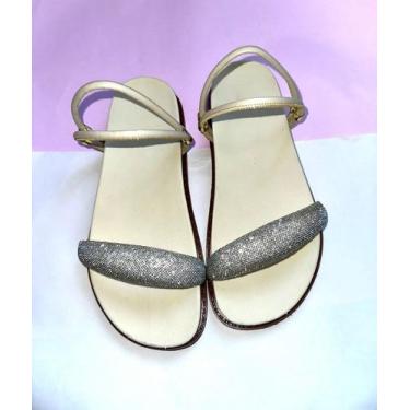 Imagem de Sandalia Papete  Strass Bananinha com traseira Duas formas de usar reg