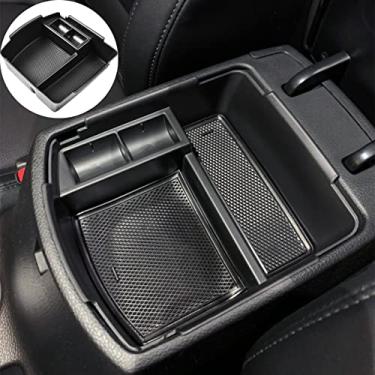 Imagem de Organizador de console central TACORBO compatível com KIA Seltos 2020 2021 2022 Acessórios Apoio de braço Porta-luvas Armazenamento secundário, Bandeja de inserção de materiais ABS, preta