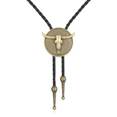 Imagem de Dlknp Colar ocidental de couro cowgirl para mulheres, acessórios de fantasia, joias ocidentais, 15.75-31.5 inches, Liga de aço, Sem Pedra Preciosa