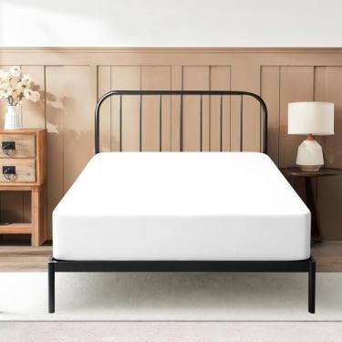 Imagem de Lençol de elástico para berço de 79 x 189 cm 15 cm com bolso profundo 100% algodão egípcio 600 fios, ajuste confortável para colchão de três dobras, solteiro estreito, beliche de acampamento, cama de