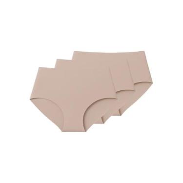 Imagem de Kit com 3 Calcinhas Caleçon Liz 50256, Bege, G