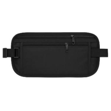 Imagem de Pochete Bolsa Doleira Slim Antifurto Masculina Feminina Impermeável Porta Dinheiro Cartão Passaporte Corrida Viagem Bike Cinto Elástico Ajustável Minimalista