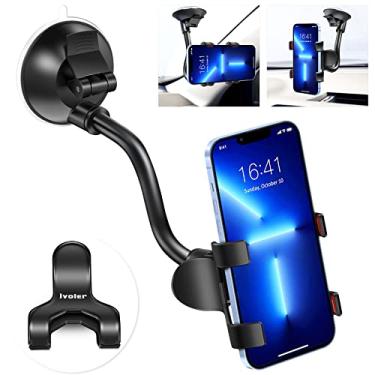 Imagem de Suporte de celular para carro, suporte de smartphone iVoler universal para saída de ar gravidade, suporte de smartphone sem toque, design com uma mão para iPhone X 8 8 Plus 7 Plus 7 6s Plus 6 Plus 6s 6 5 5s SE Samsung S8 S6 S7 LG Huawei, Black+Red