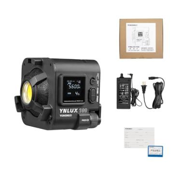 Imagem de YONGNUO Luz De Vídeo Led Ynlux100, Com Adaptador Ca 19V5.26A, Iluminação Contínua 3200-5600K Bicolor, Cri95+, 12188Lux A 1M, Controle Remoto Sem Fio 2.4G Para Retrato, Filmagem Ao Ar Livre, Youtube