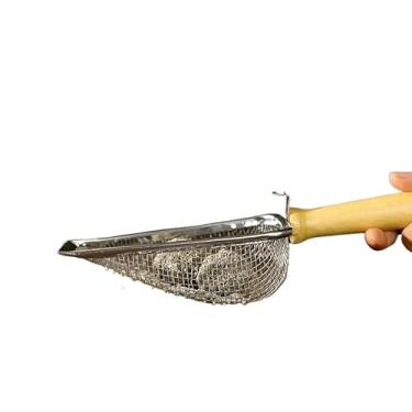 Imagem de Pá para Areia de Gatos Pazinha Higiênica Prática com Peneira Coletora Limpeza de Areia para Animais Antiderrapante(Cabo de madeira(2mm))