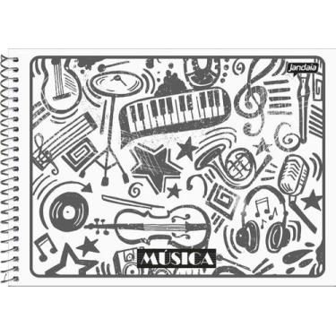Imagem de Caderno de música Jandaia 1/4 capa flexível espiral 40folhas