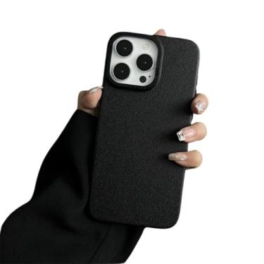 Imagem de Capa Anti-Impacto Turbo Case Acrílico Textura de Couro Com Proteção de Câmera Para iPhone 14 Pro (Preto)