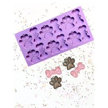 Imagem de R484 molde de silicone paleta patinha ossinho médio resina decorar - c