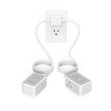 Imagem de Cabo de extensão TESSAN Twin 3 Outlets 12 pés com protetor contra sobr