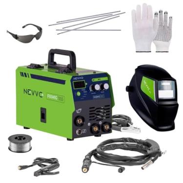Imagem de Máquina Inversora De Solda Fixmig1355 Bivolt 120a Mig S/Gás Mma Tig + Kit de Solda + Máscara de Solda Com Escurecimento Automático MSN1200 NEVVO