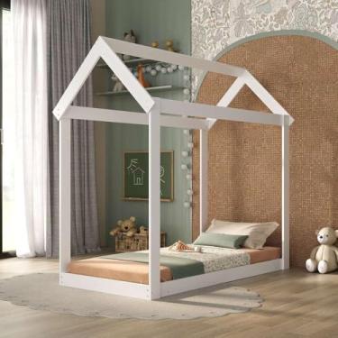 Imagem de Cama Montessoriana Infantil Bambolê para Colchão 150x70cm Multimóveis Ex4010 Branco